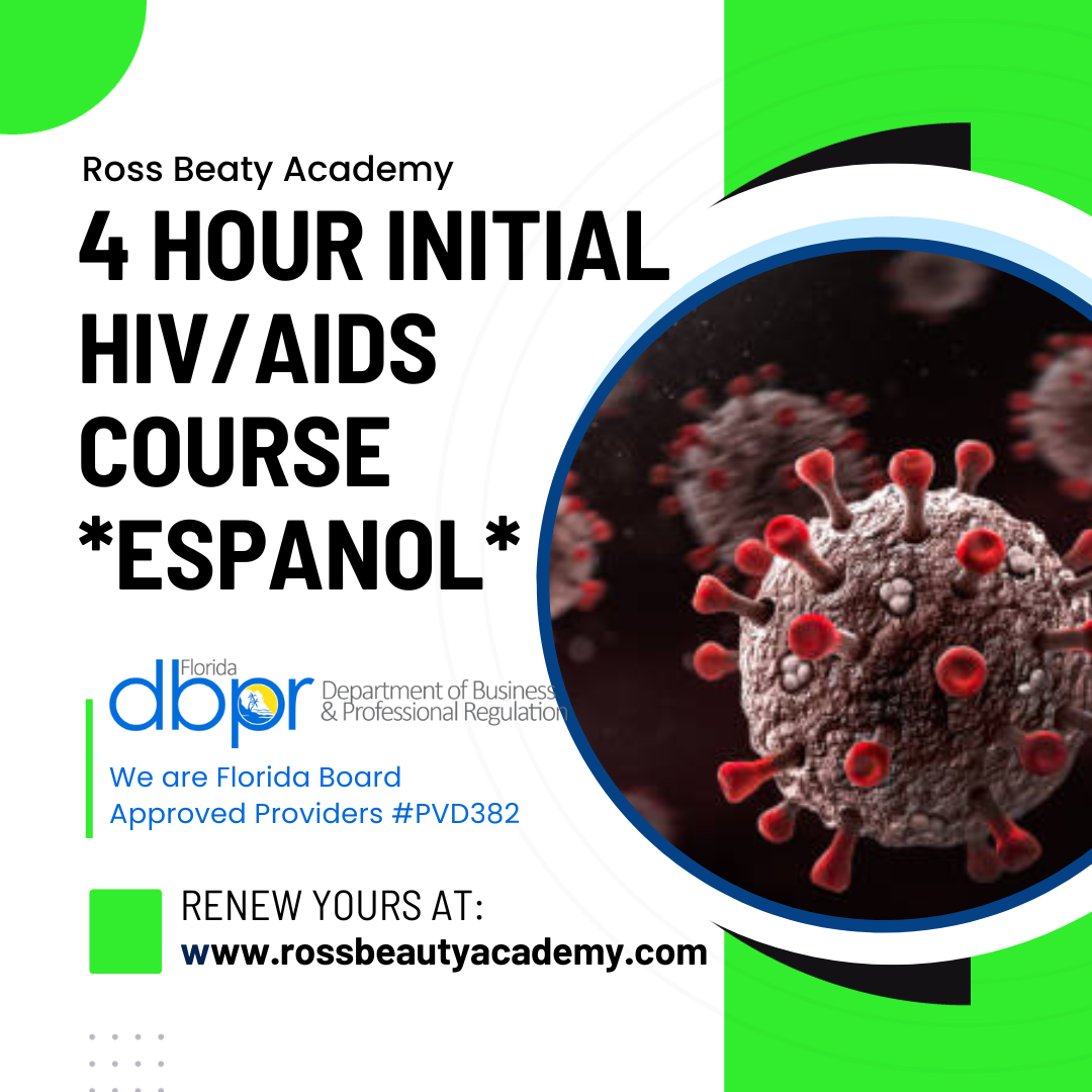 Spanish Version | 4 Hour Initial HIV/AIDS Online Course – Ross Beauty  Academy