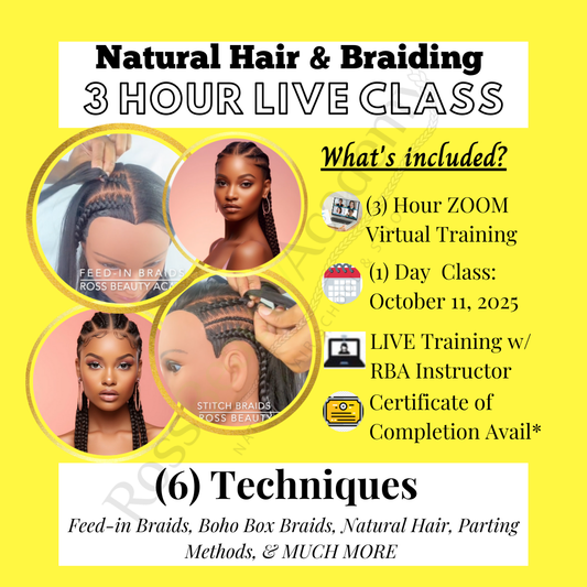 Natural Hair & Braiding 3 Hour Zoom Class