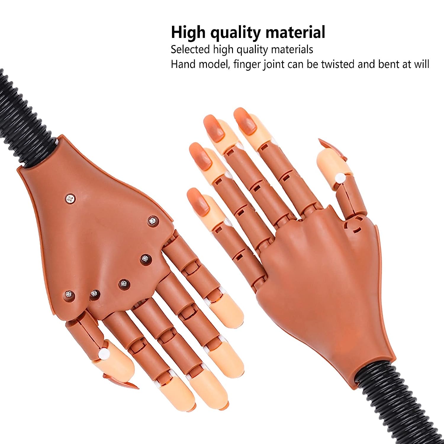 Realistic silicone hand adjustable fingers (nail trainer